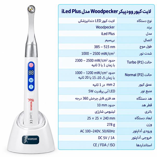 لایت کیور وودپیکر Woodpecker مدل iLed Plus