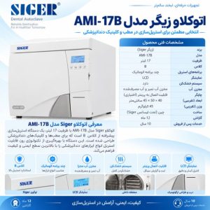 اتوکلاو 17 لیتری زیگر Siger مدل AMI-17B